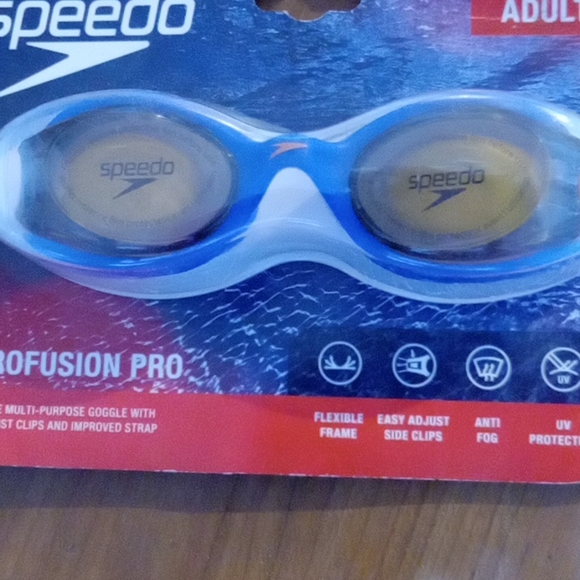 Speedo Swim Nwt Speedo Adult Hydrofusion Pro Anti Fog Goggle Blue